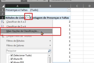 Lista Escolar De Alunos Mais Presen As No Excel