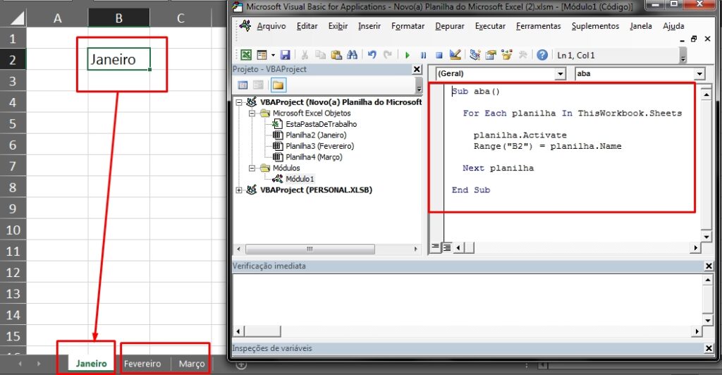 Como Inserir O Nome Da Aba Em Cada Planilha Vba Ninja Do Excel