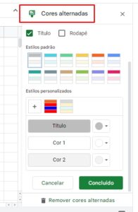 Como Inserir Cores Alternadas No Google Planilhas Ninja Do Excel