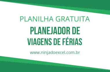 Modelo de Planilha – Planejador de Viagens de Férias