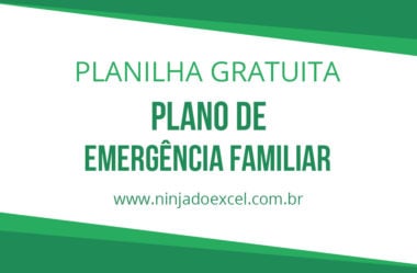 Modelo de Planilha – Plano de Emergência Familiar