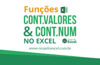 Funções CONT.VALORES e CONT.NÚM no Excel