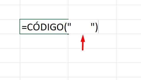ARRUMAR no Excel, função código