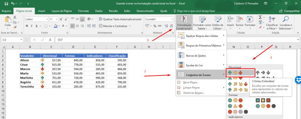 Formata O Condicional Usando O Conjunto De Cones No Excel Ninja Do Excel