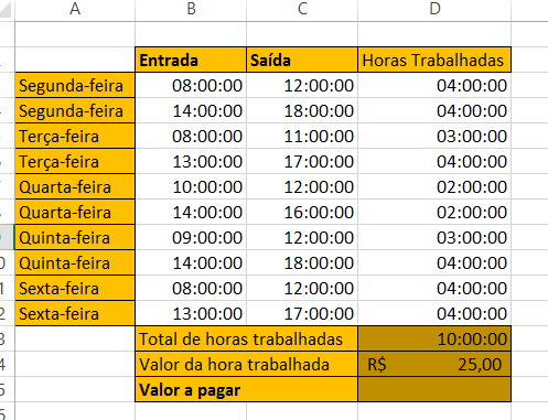 Somar horas excel mais de 24