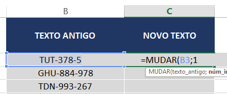 num_inicial da função MUDAR no Excel