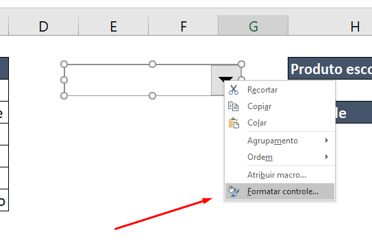 Formatar Controle para Caixa de listagem com múltipla escolha no Excel