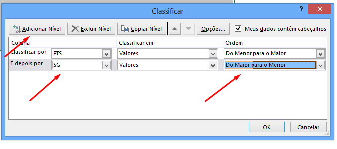 Criar classificação do campeonato no Excel. Fácil fácil - Ninja do