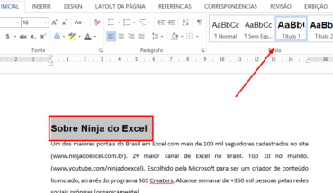 Trabalhando Com Estilos No Word Ninja Do Excel