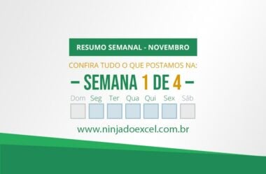 Aulas de Excel: Resumo de Excel – Semana 1 de Novembro