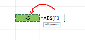 Função ABS no Excel