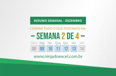 Aulas de Excel: Resumo de Excel – Semana 2 de Dezembro