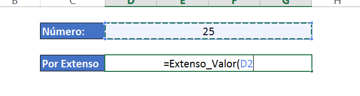 Função para Números escritos por extenso no Excel