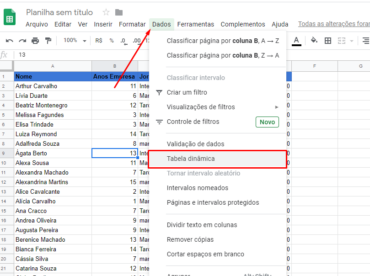 Como Criar Tabela Dinâmica no Planilhas Google Google Sheets Ninja do Excel