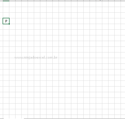 Primeira letra gerada para jogo de caça palavras no Excel