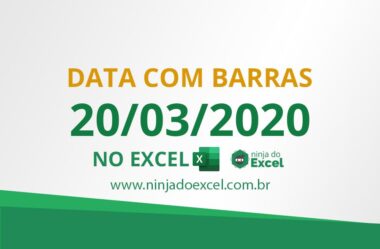 Data com Barras no Excel de Forma Automática