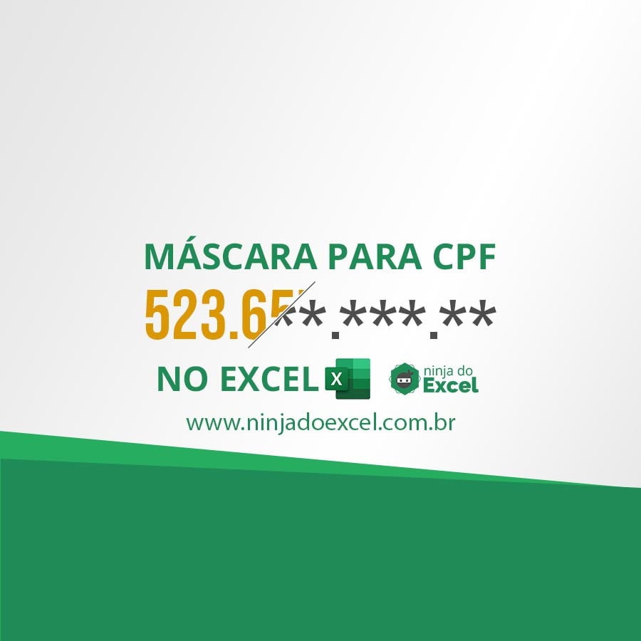 máscara CPF Excel