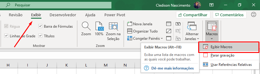 Exibindo Macro para Diversas Pastas de Trabalho