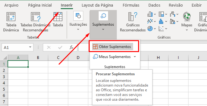 Obter Suplementos no Excel