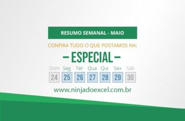 Resumo de Excel – Especial de Maio