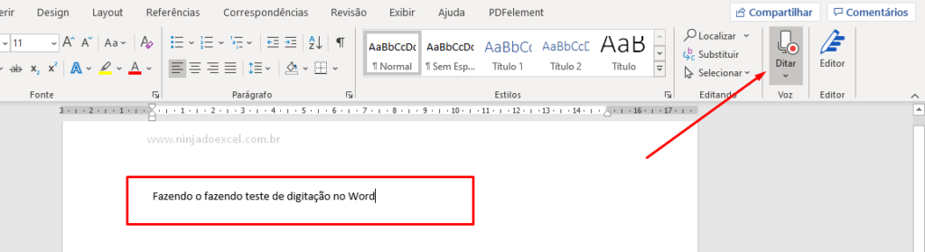 Ditar Texto No Word Use Sua Voz Para Digitar Um Texto No Word Ninja Do Excel 8997