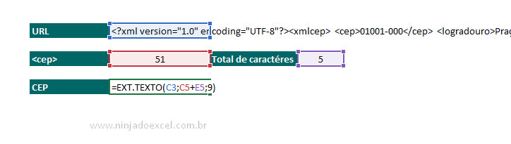 Ex.texto na função SERVIÇOWEB no Excel