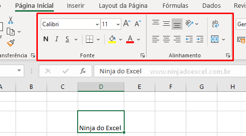Modelo padrão de formatação no Excel
