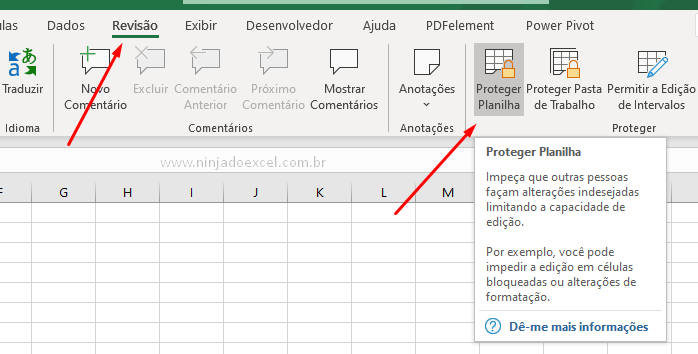 Revisão do cadeado no Excel