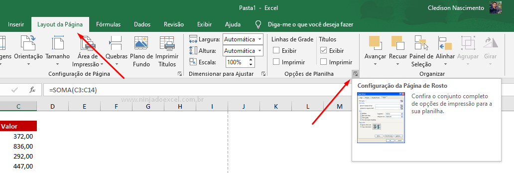 Configurar para Imprimir Comentários no Excel