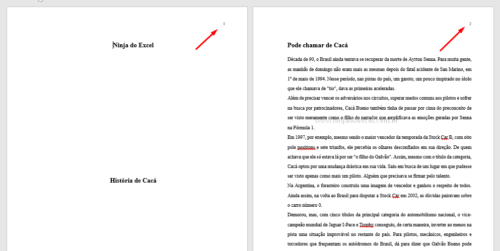 Como Retirar Número da Capa no Word - Ninja do Excel