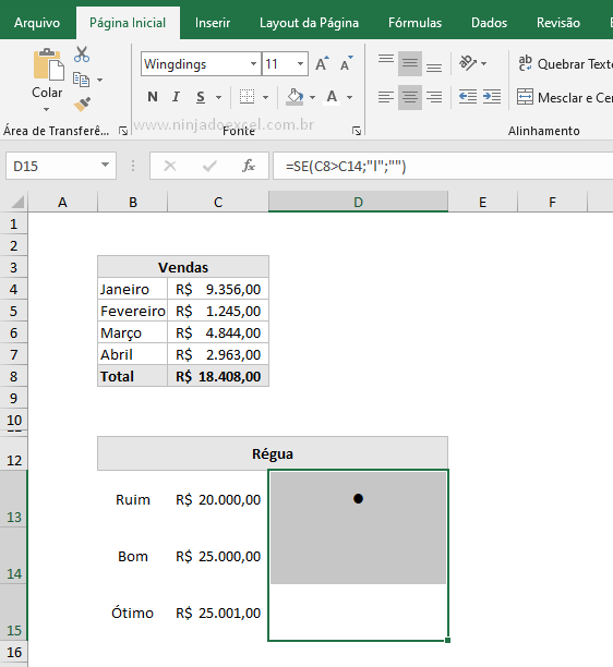 Mudando fonte para o Gráfico de Farol no Excel