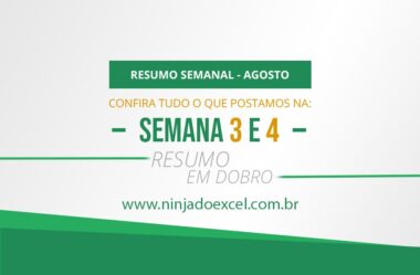 Resumo de Excel – Fechando Agosto