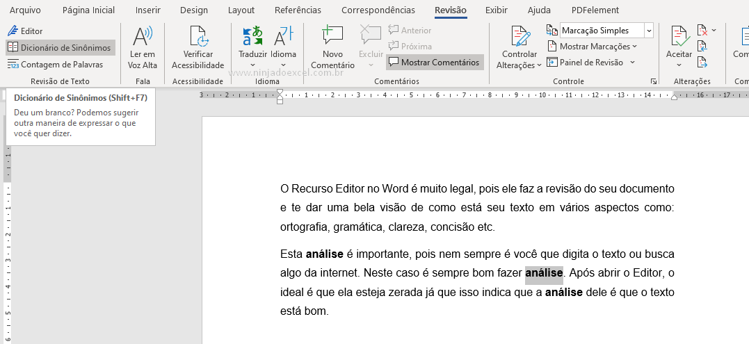 COMO COLOCAR e USAR O DICIONÁRIO de SINÔNIMOS no WORD - TUTORIAL ATUALIZADO  