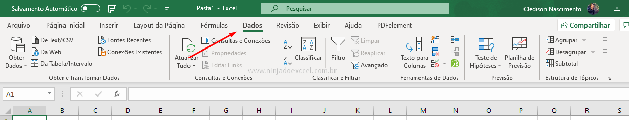  Barra de Tarefas do Excel - Adicionar Novos Recursos