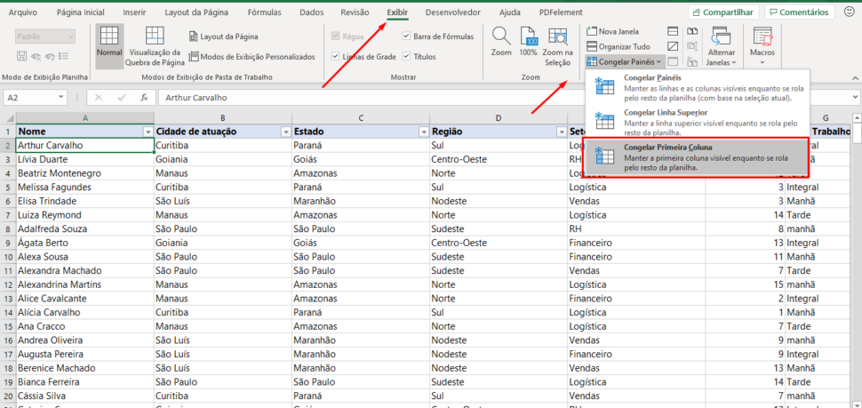 Saiba Como Congelar Apenas Coluna No Excel Ninja Do Excel