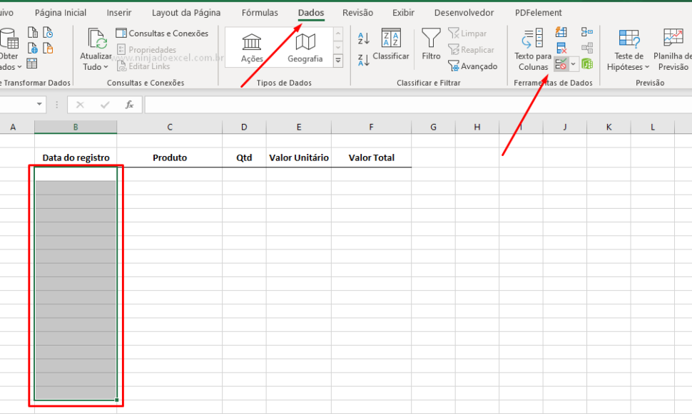 Validação de Dados com Data no Excel Ninja do Excel