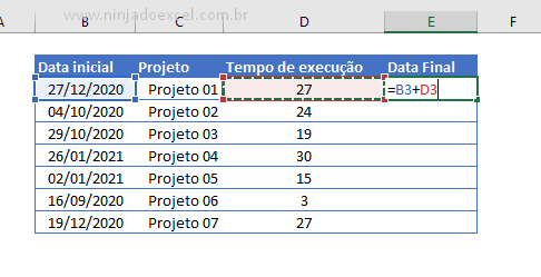 Como Adicionar Dias a uma Data no Excel