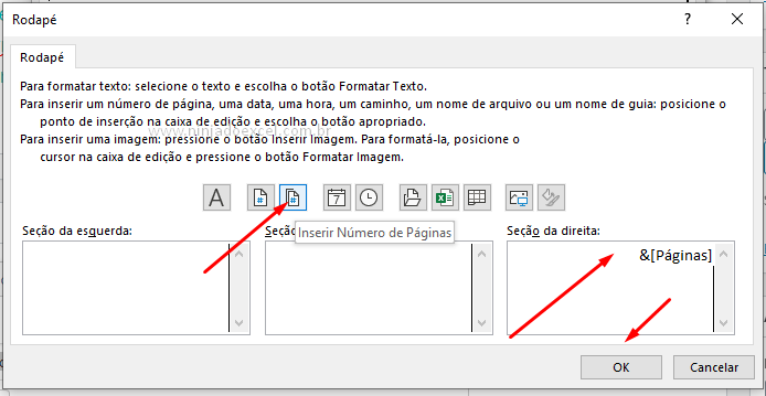 Inserindo Numeração nas Páginas do Excel