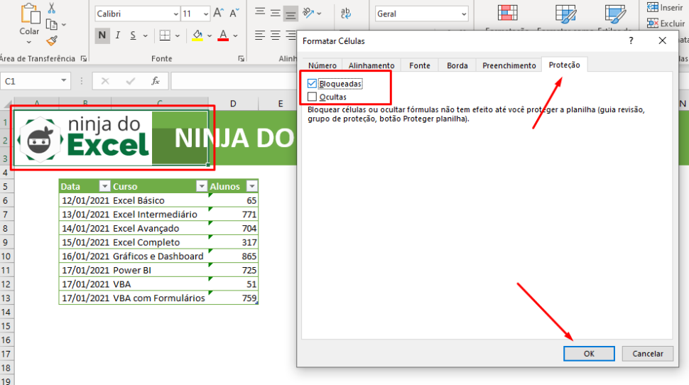 Como Bloquear Imagem no Excel Passo a Passo Ninja do Excel