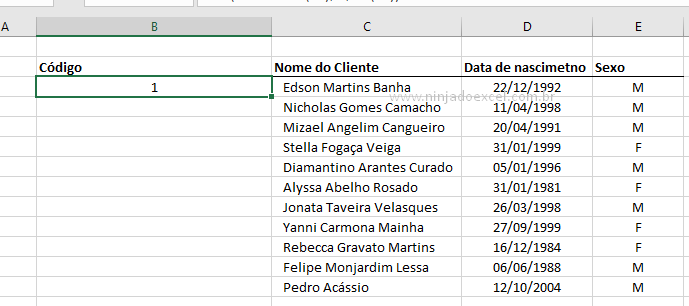 Primeiro resultado de Identificar Célula Vazia no Excel