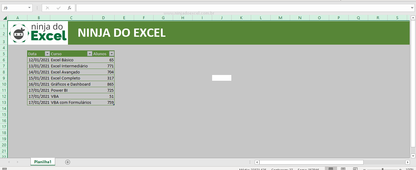 Seleção de células para Bloquear Imagem no Excel