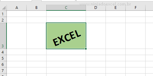 girar texto em células no Excel