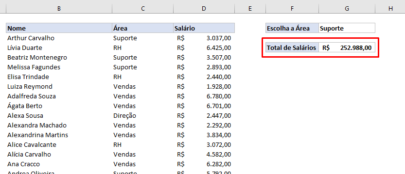 Resultado I de Lista Suspensa Sem Repetição no Excel