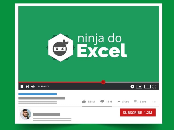 Aprender Excel pelo Youtube com Ninja do Excel