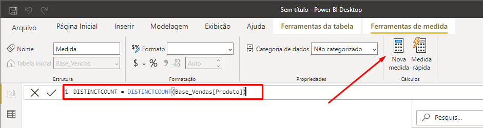 Como Contar no Power BI com DISTINCTCOUNT