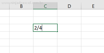 Digitando Fração no Excel