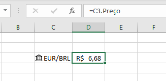 Valor do Tipo Moedas no Excel