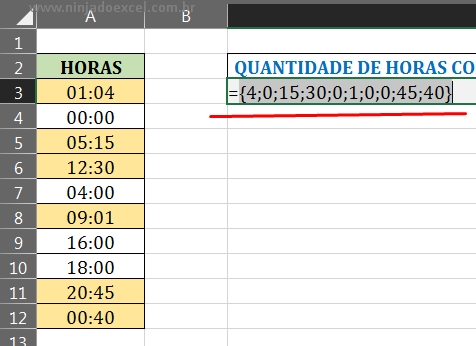 Depurando a função MINUTO Horas com Minutos no Excel