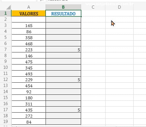 Entendendo o objetivo em Colocando Subtotal a Cada Contagem no Excel