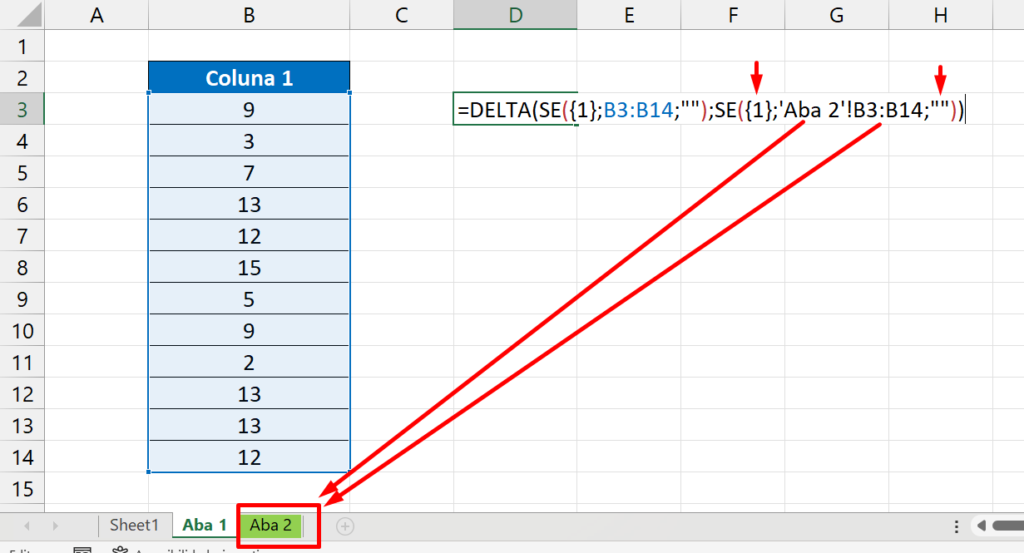 Função DELTA no Excel Aprenda Como Usar Ninja do Excel